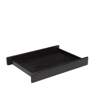 Tava dreptunghiulara neagra din lemn 33x42 cm Less Hubsch