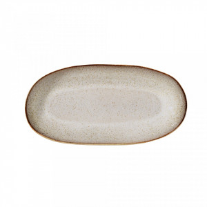 Tava ovala gri din ceramica 16x34 cm Sandrine Bloomingville