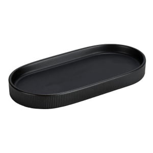 Tava pentru accesori baie neagra din ceramica 10x20 cm Fablo Wenko