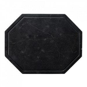 Tocator octagonal negru din marmura 25x32,5 cm Wonder Bolia