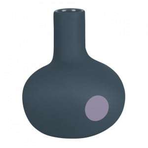 Vaza albastru petrol din ceramica 15 cm Dot Mette Ditmer Denmark