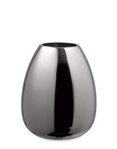 Vaza decorativa argintie din metal 24 cm Mythri Bizzotto