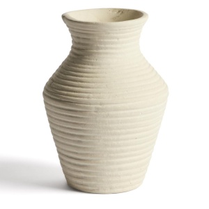 Vaza decorativa bej din hartie 26 cm Pria Kave Home