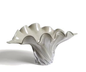 Vaza gri/verde din sticla 20 cm Lurea Kave Home