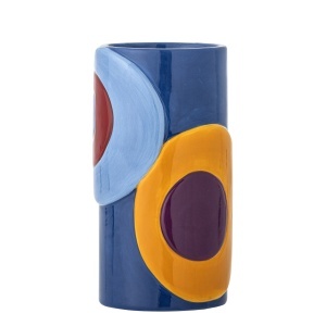 Vaza multicolora din ceramica 18 cm Polivia Bloomingville