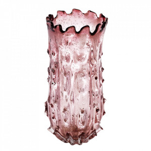 Vaza roz deschis din sticla 41 cm Baymont Eichholtz