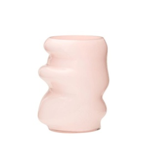 Vaza roz din sticla 25 cm Lote Hubsch