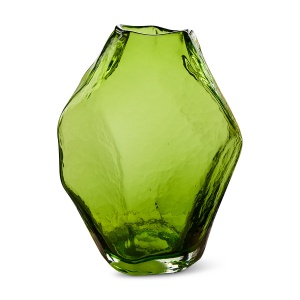 Vaza verde din sticla 34 cm Gemstone HKliving