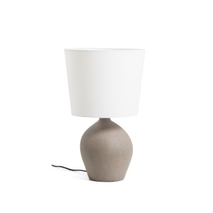 Veioza alba/gri din ceramica 50 cm Viona Kave Home