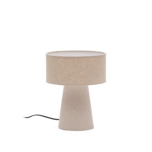 Veioza bej din fibre naturale 35 cm Algaida Kave Home