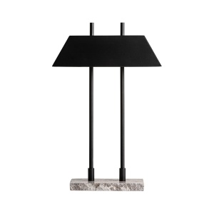Veioza gri/neagra din metal cu 2 becuri 64 cm Diane Vical Home