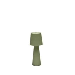 Veioza portabila verde din metal cu USB 25 cm Arenys Kave Home