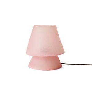 Veioza roz din sticla 28 cm Flana HKliving