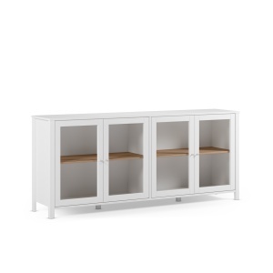 Vitrina din lemn alb 80 cm Alessandra Quiet Object