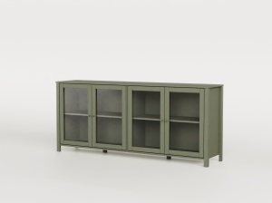 Vitrina verde din lemn 80 cm Alessandra 4D The Home Collection