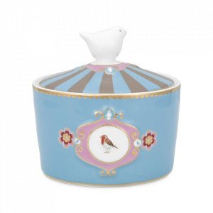 Zaharnita multicolora din portelan 300 ml Love Birds Medallion Pip Studio