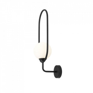 Aplica alba/neagra din metal Riva Aldex