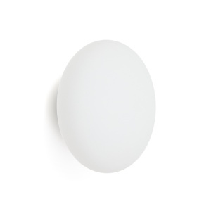 Aplica baie alba din sticla Bamila Large Nickel Kave Home
