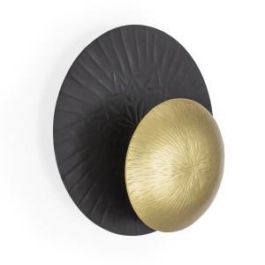 Aplica din metal negru/auriu Sunlight Thai Natura