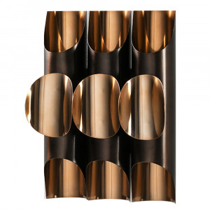 Aplica maro cupru din metal cu 3 becuri Tiffany Thai Natura