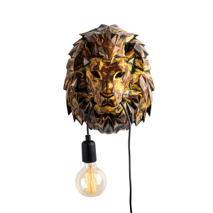 Aplica multicolora din fibre sintetice Lion Head The Home Collection