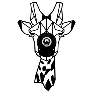Aplica neagra din metal Giraffe The Home Collection