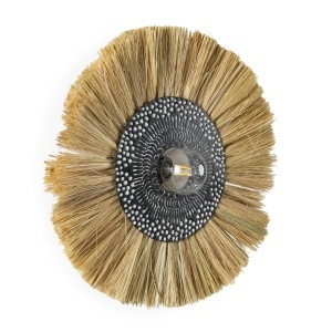 Aplica neagra/maro din metal Flower Thai Natura