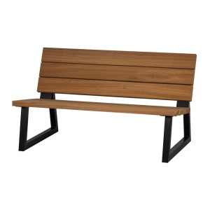 Banca exterior maro din lemn 132 cm Banco Woood