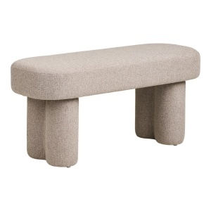 Bancheta bej din textil 95 cm Weston House Nordic