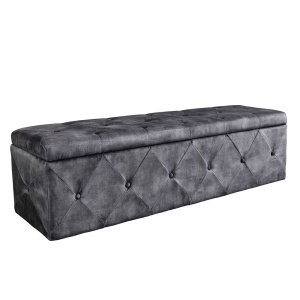 Bancheta gri din textil 140 cm Extravagancia The Home Collection