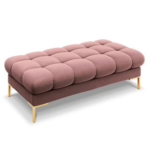 Bancheta roz/aurie din catifea 133 cm Mamaia Micadoni