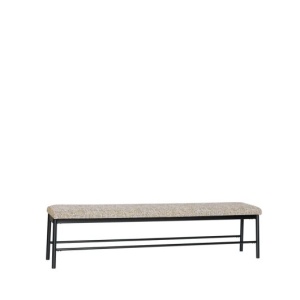 Bancheta verde/neagra din textil 182 cm Long Hubsch