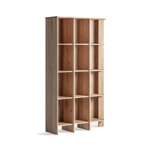 Biblioteca modulara maro din lemn 210 cm Nara 120 Vical Home