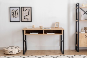Birou maro/negru din metal 60x120 cm Misto The Home Collection