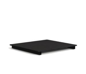 Blat pentru masa cafea gri din metal 85x91 cm Modular Kave Home