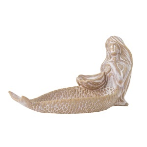 Bol decorativ bej din ceramica 9x20 cm Abitha Creative Collection