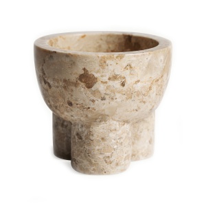 Bol decorativ bej din marmura 14 cm Centerpiece Vical Home