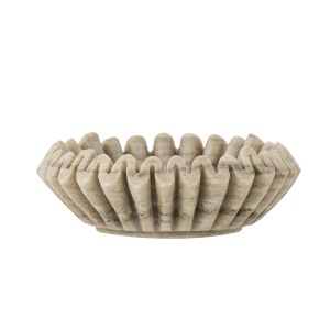Bol decorativ bej din marmura 18 cm Harmonia Bloomingville