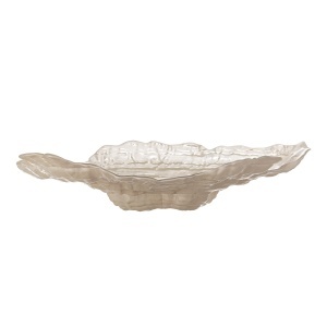 Bol decorativ bej din sticla 29x38 cm Aiku Bloomingville