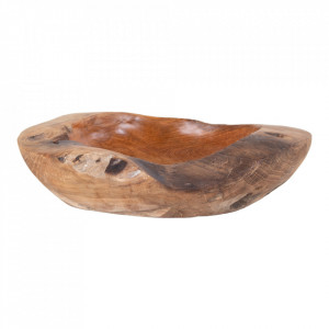 Bol decorativ din lemn maro 30 cm Rio House Nordic