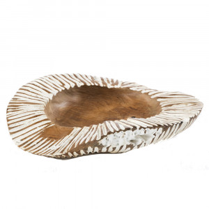 Bol decorativ maro din lemn 40 cm Havre Thai Natura
