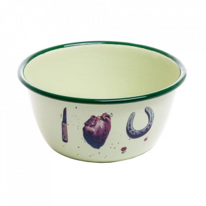 Bol multicolor din email 17 cm I Love U Toiletpaper Seletti