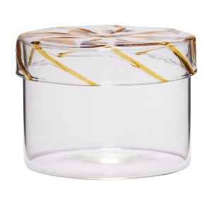 Borcan transparent/galben din sticla 0.86 L Heir Hubsch