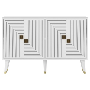 Bufet inferior alb/auriu 120 cm Ahart The Home Collection