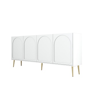 Bufet inferior alb/auriu 180 cm Lyon 80 Art The Home Collection