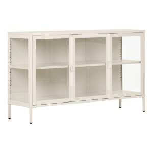 Bufet inferior din metal alb antic 140 cm Brisbane House Nordic