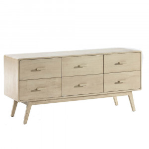 Bufet inferior maro deschis din lemn 160 cm Lyman Thai Natura