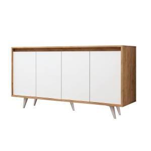 Bufet inferior maro stejar/alb 140 cm Shans The Home Collection