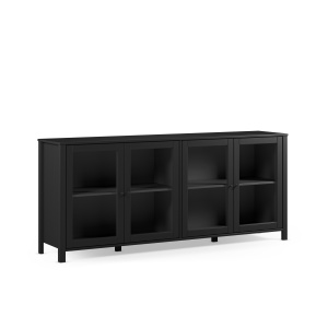 Bufet inferior negru din lemn 186 cm Alessandra 4D The Home Collection