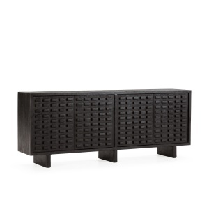 Bufet inferior negru din lemn 200 cm Inaya The Home Collection